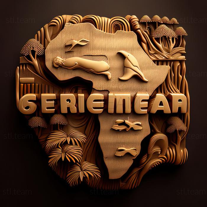 3D модель Сенегал Республіка Сенегал (STL)